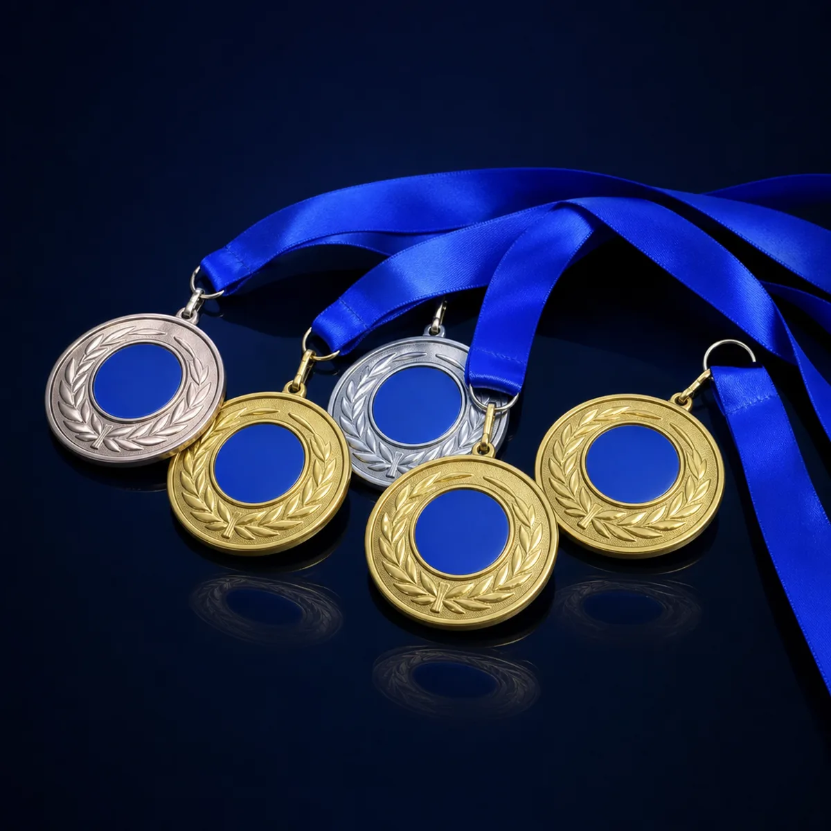 Medallas con Cinta Azul — Pack 10